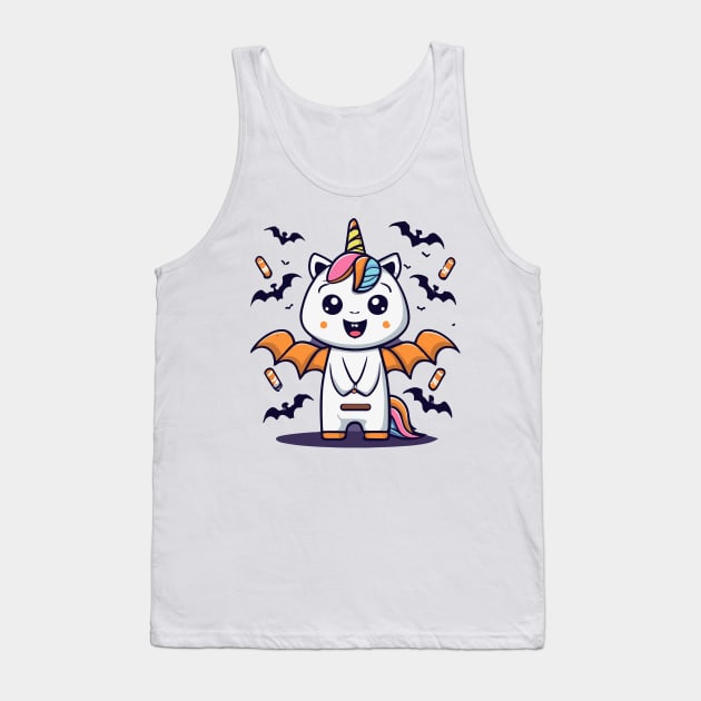 The Bat Unicorn Halloween Cute unicorn Tank Top by CHNSHIRT